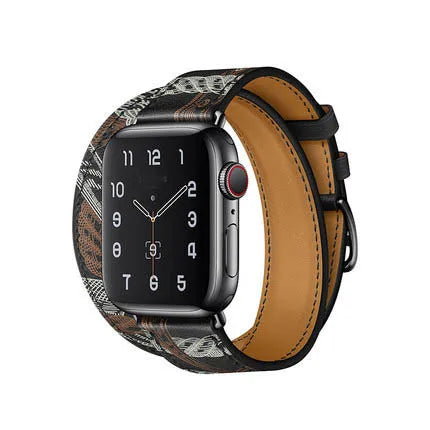 Genuine Leather Bracelet Strap For Apple Watch Band 45mm 49mm 41mm 44mm 42mm 40mm band iWatch Ultra/2 10 42/46mm 9 8 7 6 5 4 SE